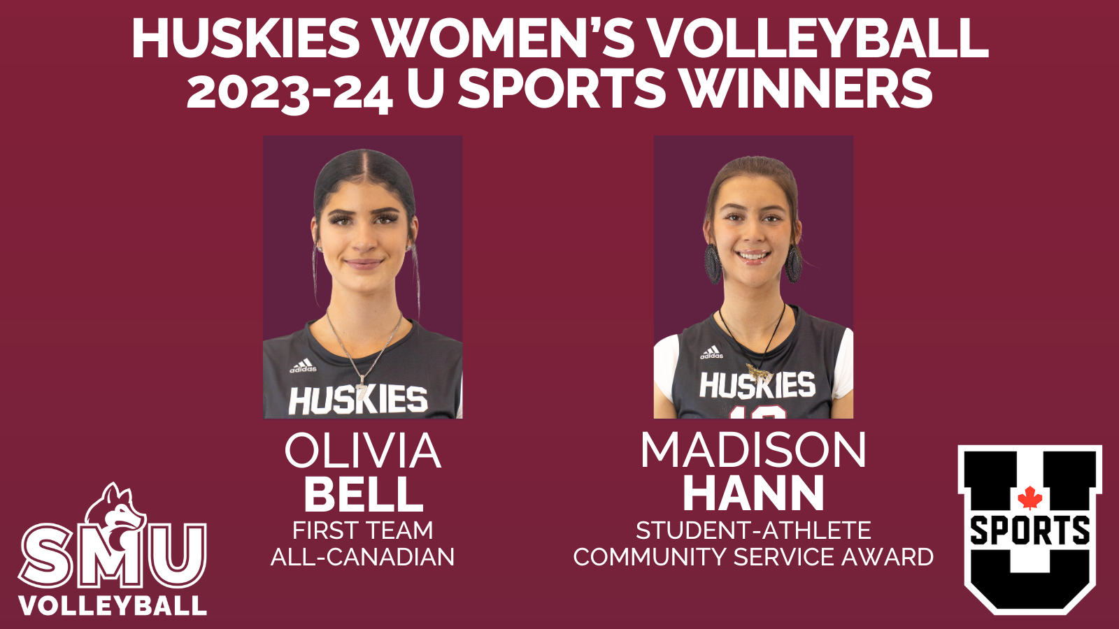Madison Hann honoured with U SPORTS Student-Athlete Community Service Award, Olivia Bell named First Team All-Canadian