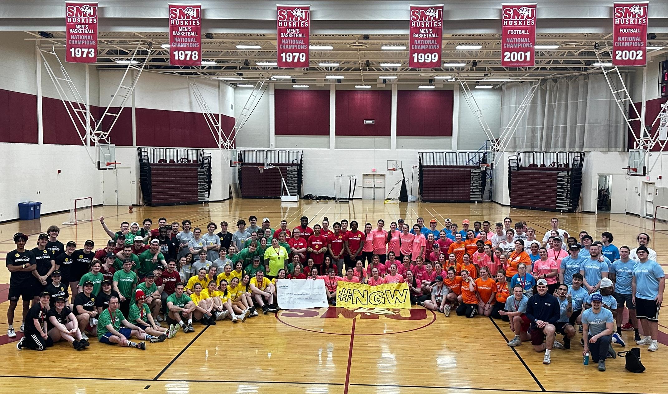 Huskies student-athletes raise nearly $23,000 for Special Olympics in annual Motionball Marathon of Sport