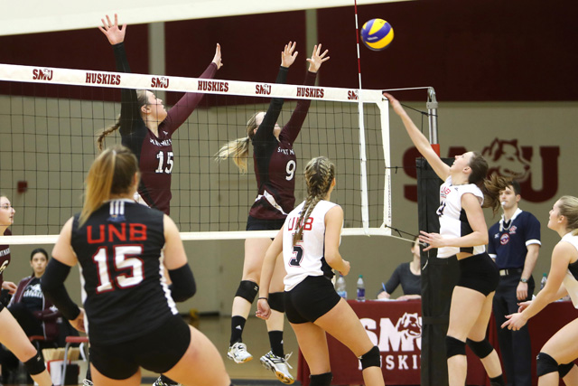 SMU tops UNB 3-1 in volleyball - Smith led all hitters with 19 kills
