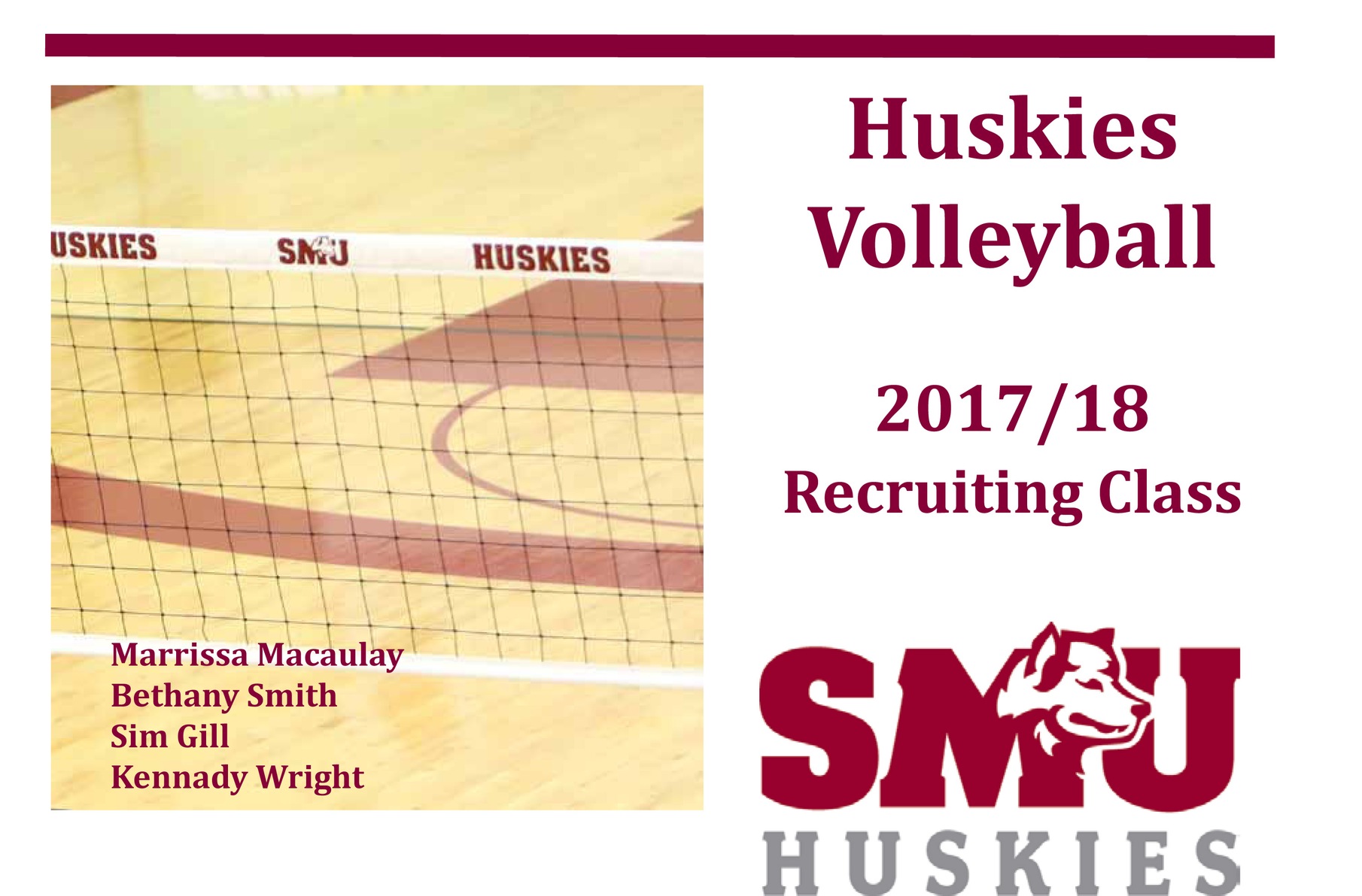 Huskies Volleyball add four to 2017/18 Lineup