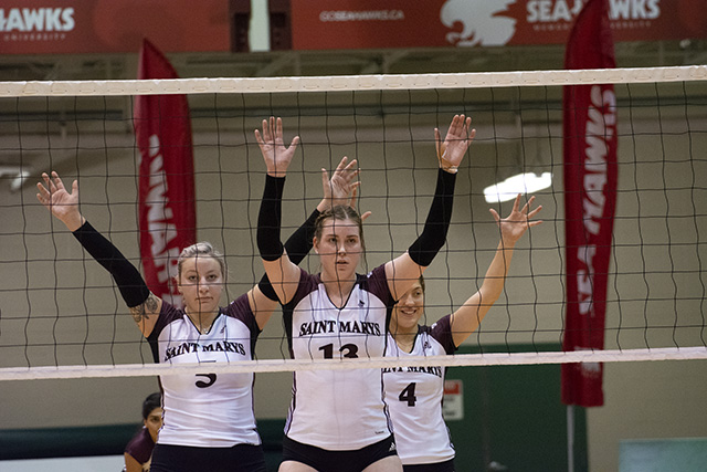 Huskies Prevail in Four-Set Match Against the Sea-Hawks