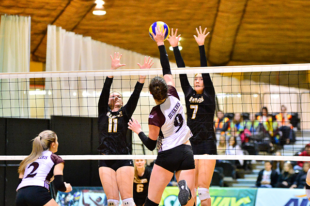 Huskies defeat Tigers 3-1 in volleyball action