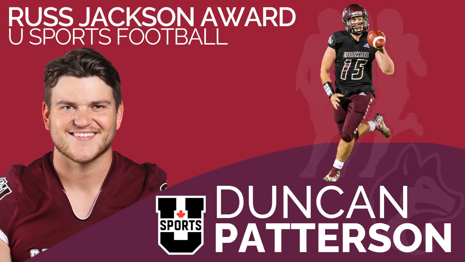 Huskies Duncan Patterson wins U SPORTS Russ Jackson Student-Athlete Community Service Award