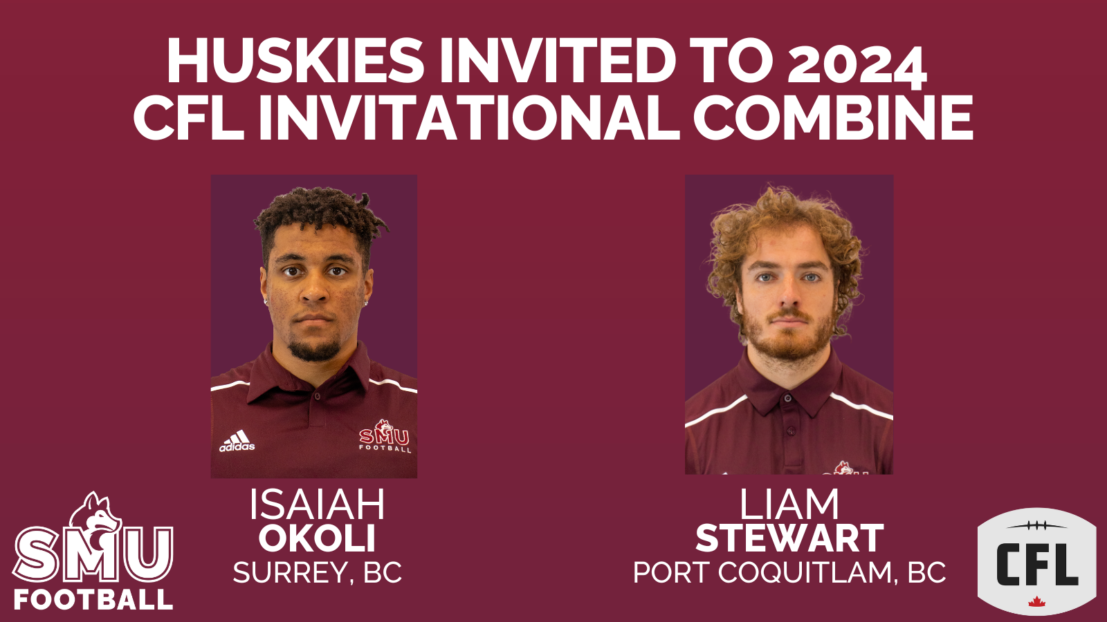 Okoli, Stewart selected to participate in upcoming CFL Invitational Combine