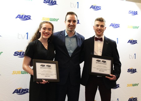 Bhreagh Burke and Jonathan Peverill win AUS Student-Athlete Community Service Awards