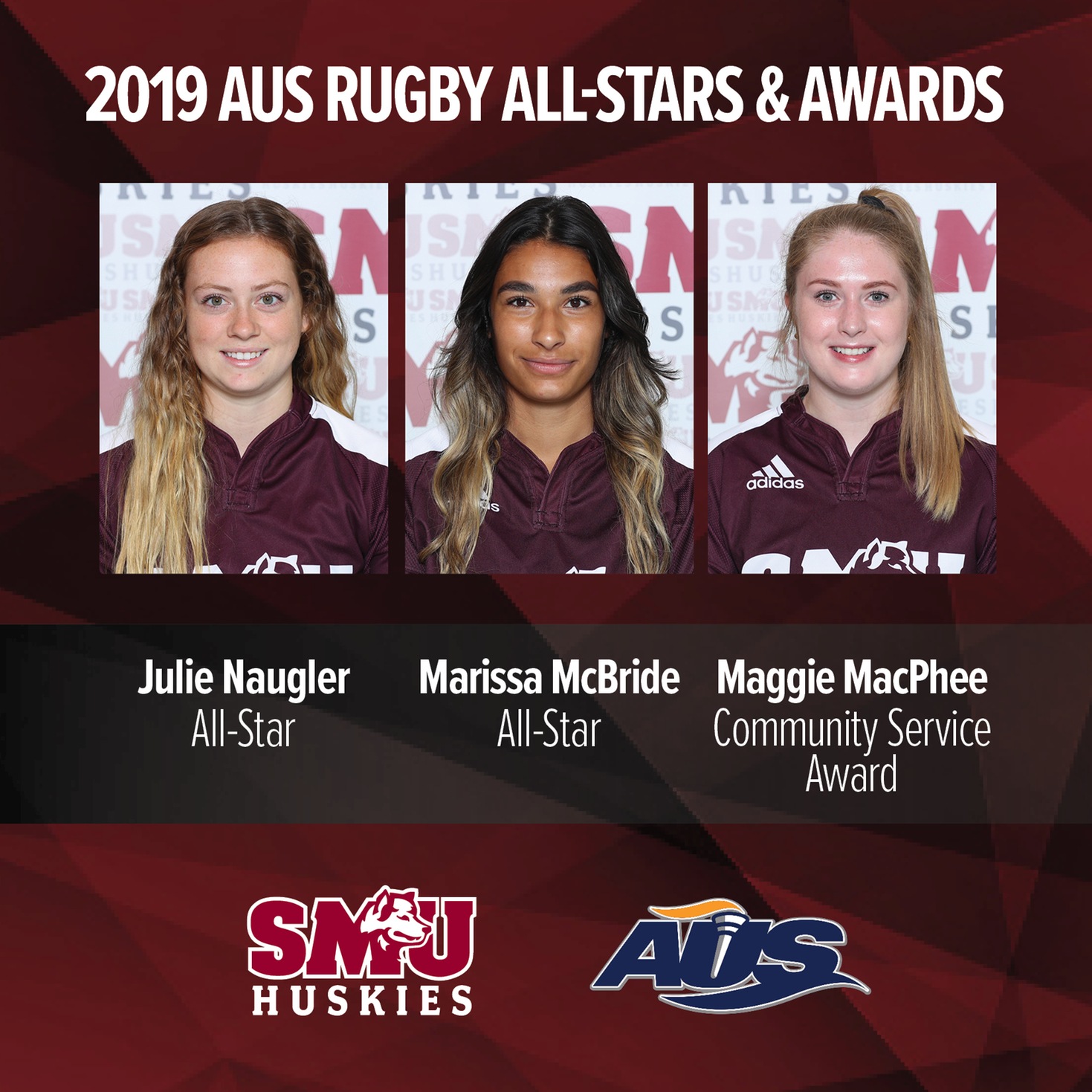 2019 AUS women's rugby major award winners and all-stars - Maggie MacPhee wins Community Service Award