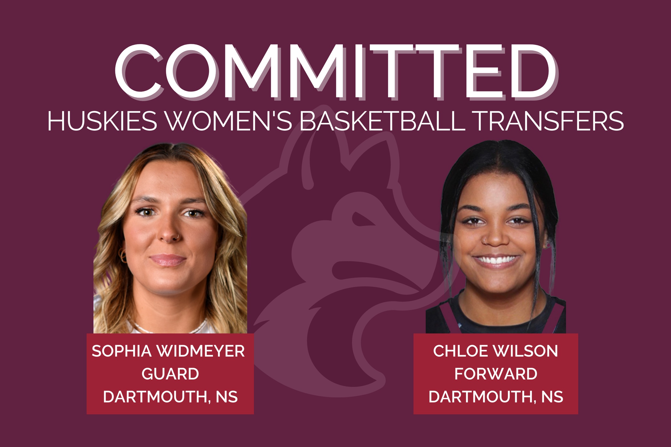Huskies women's basketball announces commitment of two local transfers