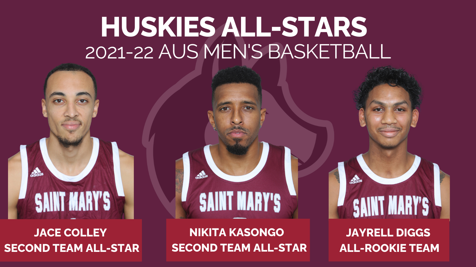 Colley, Kasongo named AUS All-Stars, Diggs named to All-Rookie team